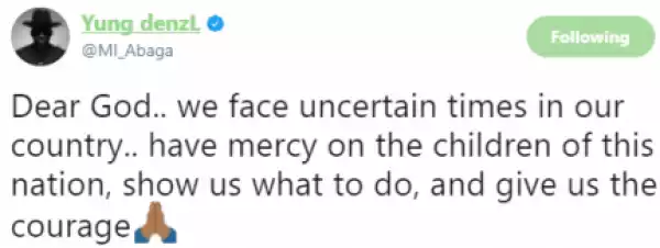 Nigerians Come For Rapper MI For Asking God To Have Mercy On Nigeria In These "Uncertain Times" On Twitter 